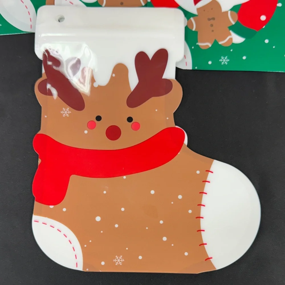 Festive Santa, Snowman and Reindeer Party Bags 12 pieces 4 of each kind & string